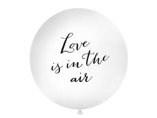 Suur õhupall 100 cm Love is in the air, valge цена и информация | Шарики | kaup24.ee