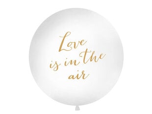 Suur õhupall 100 cm Love is in the air, valge цена и информация | Шарики | kaup24.ee