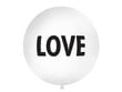 Suur õhupall 100 cm Love, valge hind ja info | Õhupallid | kaup24.ee