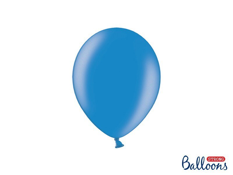 Tugevad õhupallid 23 cm Metallic Cornflower, sinine, 100 tk. hind ja info | Õhupallid | kaup24.ee