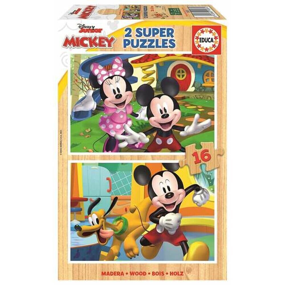 Pusle Educa Mickey & Minnie ( 2 x 16 pcs) hind ja info | Pusled | kaup24.ee