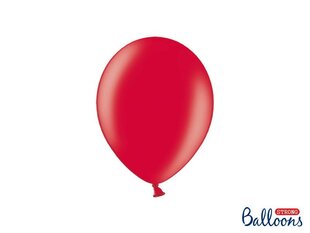 Tugevad õhupallid 23 cm Metallic Poppy, punane, 100 tk. hind ja info | Õhupallid | kaup24.ee