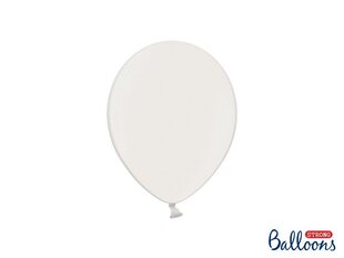 Tugevad õhupallid 23 cm Metallic, valge, 100 tk hind ja info | Õhupallid | kaup24.ee