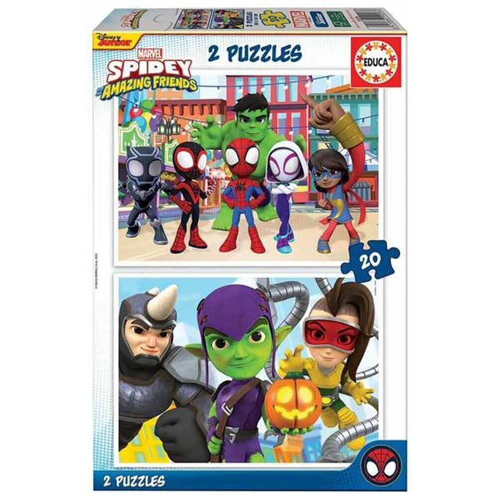 Pusle Educa Spidey & His Amazing Friends (2 x 20 pcs) hind ja info | Pusled | kaup24.ee