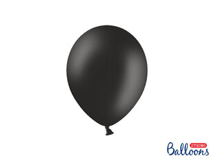 Tugevad õhupallid 23 cm Pastel, must, 100 tk. цена и информация | Воздушные шары | kaup24.ee