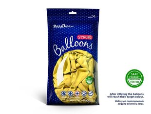 Tugevad õhupallid 23 cm Pastel Lemon, kollane, 100 tk. цена и информация | Шары | kaup24.ee