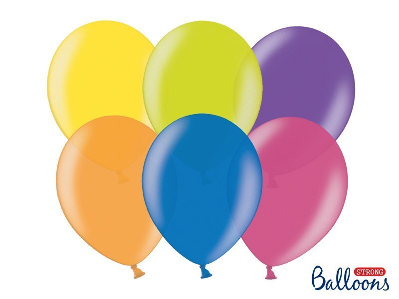 Tugevad õhupallid 27 cm Metallic, erinevad värvid, 100 tk. цена и информация | Õhupallid | kaup24.ee