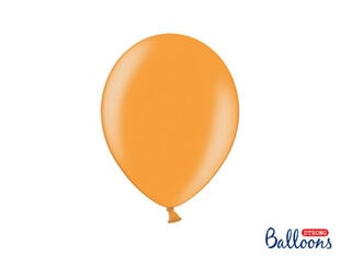 Tugevad õhupallid 27 cm Metallic Mandarin, oranž, 100 tk. цена и информация | Шарики | kaup24.ee