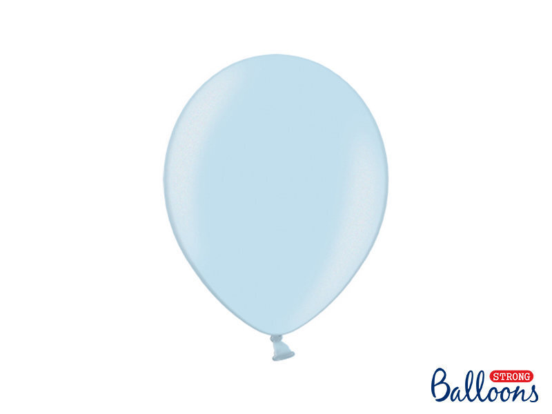 Tugevad õhupallid 27 cm Metallic Baby, sinine, 10 tk. цена и информация | Õhupallid | kaup24.ee