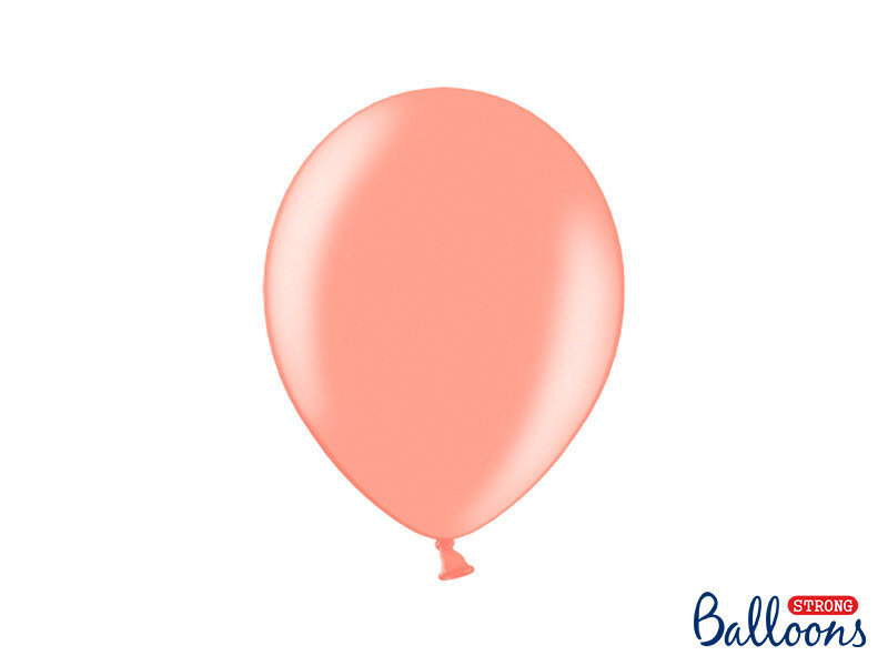 Tugevad õhupallid 27 cm, kuldne/roosa, 100 tk. цена и информация | Õhupallid | kaup24.ee
