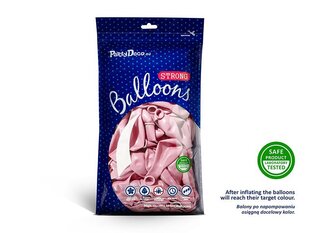 Tugevad õhupallid 27 cm Metallic Candy, roosa, 100 tk. цена и информация | Шарики | kaup24.ee
