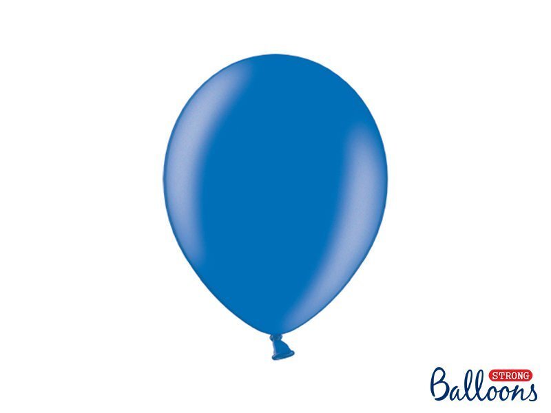 Tugevad õhupallid 27 cm Metallic, sinine, 50 tk. hind ja info | Õhupallid | kaup24.ee