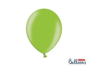 Tugevad õhupallid 27 cm Metallic Bright, roheline, 100 tk. hind ja info | Õhupallid | kaup24.ee