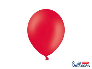 Tugevad õhupallid 27 cm Pastel Poppy, punane, 10 tk. hind ja info | Õhupallid | kaup24.ee