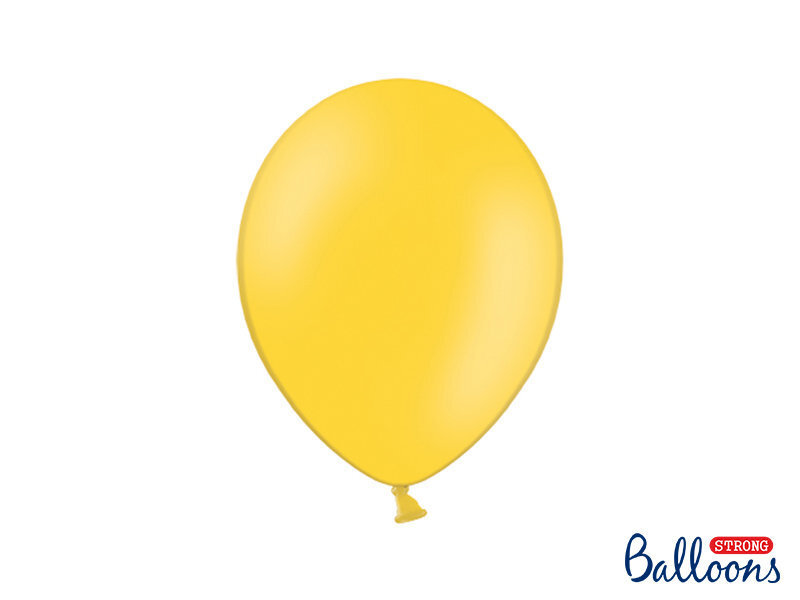 Tugevad õhupallid 27 cm Pastel Honey, kollane, 10 tk. hind ja info | Õhupallid | kaup24.ee