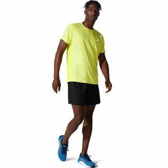 Lühikeste Varukatega Spordisärk Asics Core SS Kollane hind ja info | Meeste spordiriided | kaup24.ee