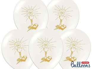 Воздушные шары 27 см Holy Communion Pastel, белые, 6 шт. цена и информация | Шарики | kaup24.ee