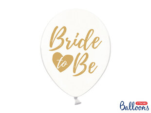 Õhupallid 30 cm Bride to be, läbipaistev, 6 tk. цена и информация | Шарики | kaup24.ee