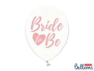 Õhupallid 30 cm Bride to be, läbipaistev, 50 tk. hind ja info | Õhupallid | kaup24.ee