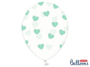 Õhupallid 30 cm Hearts, läbipaistev, 50 tk. цена и информация | Шары | kaup24.ee