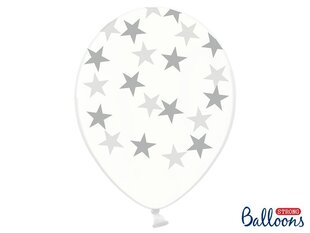 Õhupallid 30 cm Stars, läbipaistev, 50 tk. hind ja info | Õhupallid | kaup24.ee