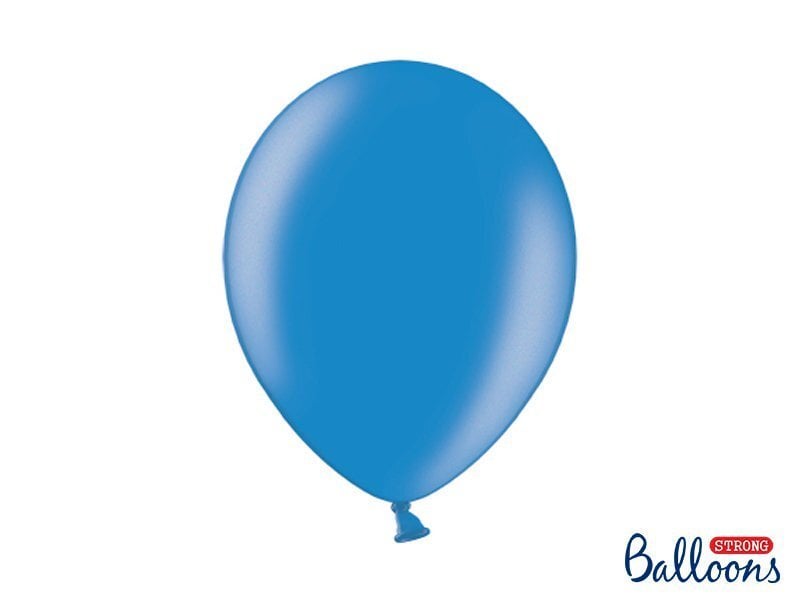 Tugevad õhupallid 30 cm Metallic Cornflower, sinine, 10 tk. hind ja info | Õhupallid | kaup24.ee