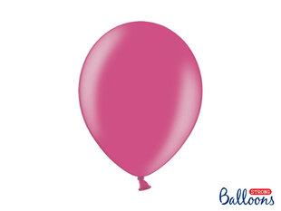 Tugevad õhupallid 30 cm Metallic Hot, roosa, 10 tk. hind ja info | Õhupallid | kaup24.ee