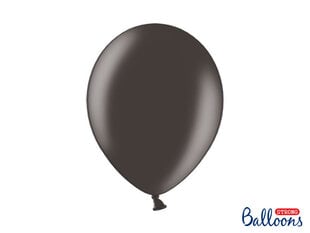Tugevad õhupallid 30 cm Metallic, must, 10 tk. цена и информация | Шары | kaup24.ee