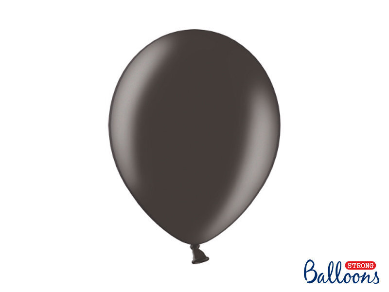 Tugevad õhupallid 30 cm Metallic, must, 10 tk. цена и информация | Õhupallid | kaup24.ee