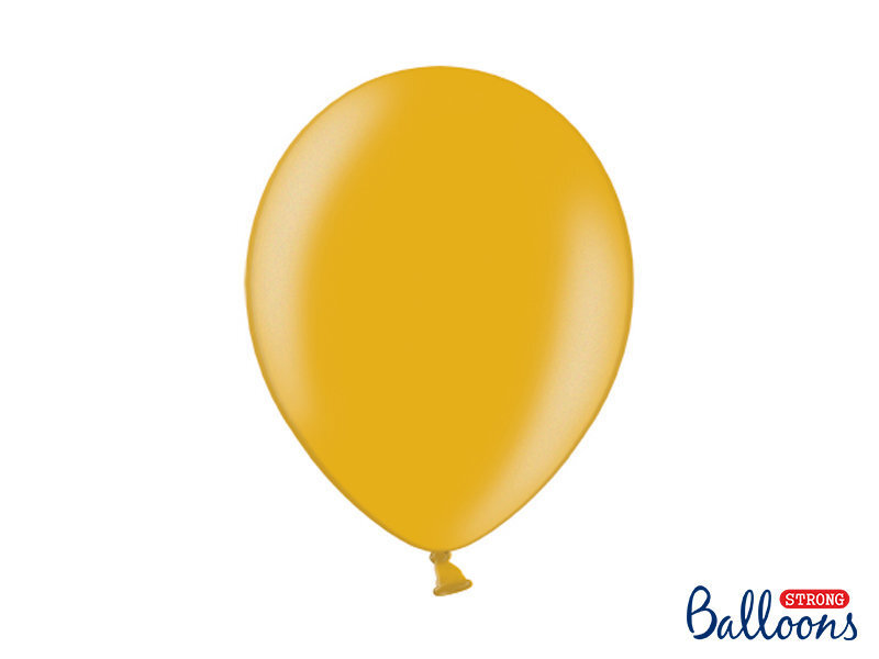 Tugevad õhupallid 30 cm, kuldne, 100 tk. цена и информация | Õhupallid | kaup24.ee