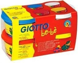 Plastiliin Fila Giotto be-be 4x100g kollane, sinine, punane, valge hind ja info | Kunstitarbed, voolimise tarvikud | kaup24.ee