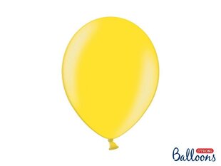 Tugevad õhupallid 30 cm Metallic Lemon, kollane, 100 tk. hind ja info | Õhupallid | kaup24.ee