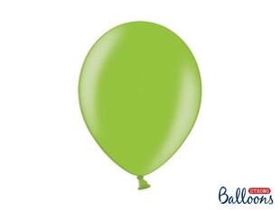 Tugevad õhupallid 30 cm Metallic Bright, roheline, 100 tk. цена и информация | Шары | kaup24.ee