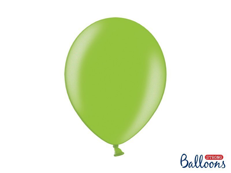 Tugevad õhupallid 30 cm Metallic Bright, roheline, 10 tk. цена и информация | Õhupallid | kaup24.ee