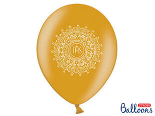 Õhupallid 30 cm IHS, kuldne, 6 tk. hind ja info | Õhupallid | kaup24.ee