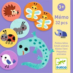 Развивающая игра Memo - Маленькие животные, DJECO DJ08254, 32 шт. цена и информация | Настольные игры, головоломки | kaup24.ee