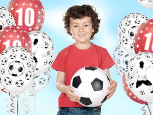 Õhupallid 30 cm Footballs Pastel, valge, 50 tk. hind ja info | Õhupallid | kaup24.ee