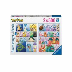 Головоломка Ravensburger Pokemon 1st Gen 2 x 500 Предметы цена и информация | Пазлы | kaup24.ee