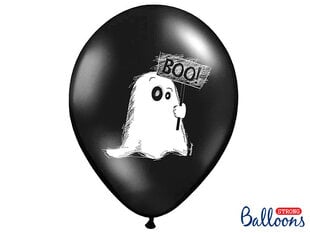 Õhupallid 30 cm Ghost Pastel, must, 6 tk. цена и информация | Шарики | kaup24.ee