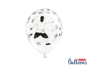 Õhupallid 30 cm Footballer and balls Pastel, valge, 50 tk. цена и информация | Воздушные шары | kaup24.ee