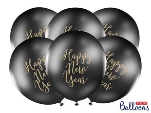 Õhupallid 30 cm Happy New Year Pastel, must, 50 tk. hind ja info | Õhupallid | kaup24.ee