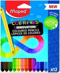 Цветные карандаши Maped Infinity Innovation 12 цветов цена и информация | Принадлежности для рисования, лепки | kaup24.ee