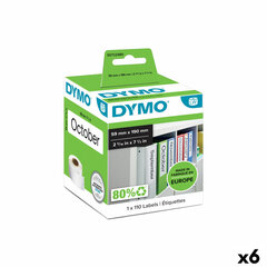 Рулон этикеток Dymo 99019 59 x 190 mm LabelWriter™ Белый Чёрный (6 штук) цена и информация | Канцелярские товары | kaup24.ee