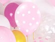 Õhupallid 30 cm Dots Pastel Baby, roosa, 6 tk. hind ja info | Õhupallid | kaup24.ee