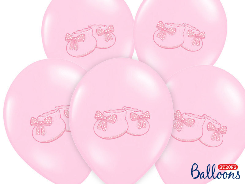 Õhupallid 30 cm Bootee Pastel Baby, roosa, 50 tk. hind ja info | Õhupallid | kaup24.ee