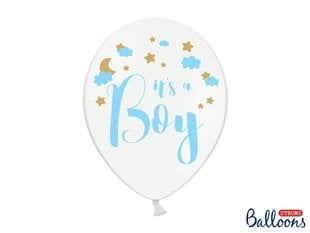 Õhupallid 30 cm It's a Boy Pastel, valge, 6 tk. цена и информация | Шарики | kaup24.ee