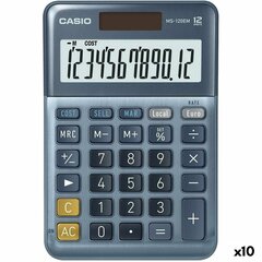 Kalkulaator Casio MS-100EM Sinine (10 Ühikut) hind ja info | Kirjatarbed | kaup24.ee