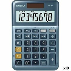 Калькулятор Casio MS-80E Синий (10 штук) цена и информация | Канцелярские товары | kaup24.ee