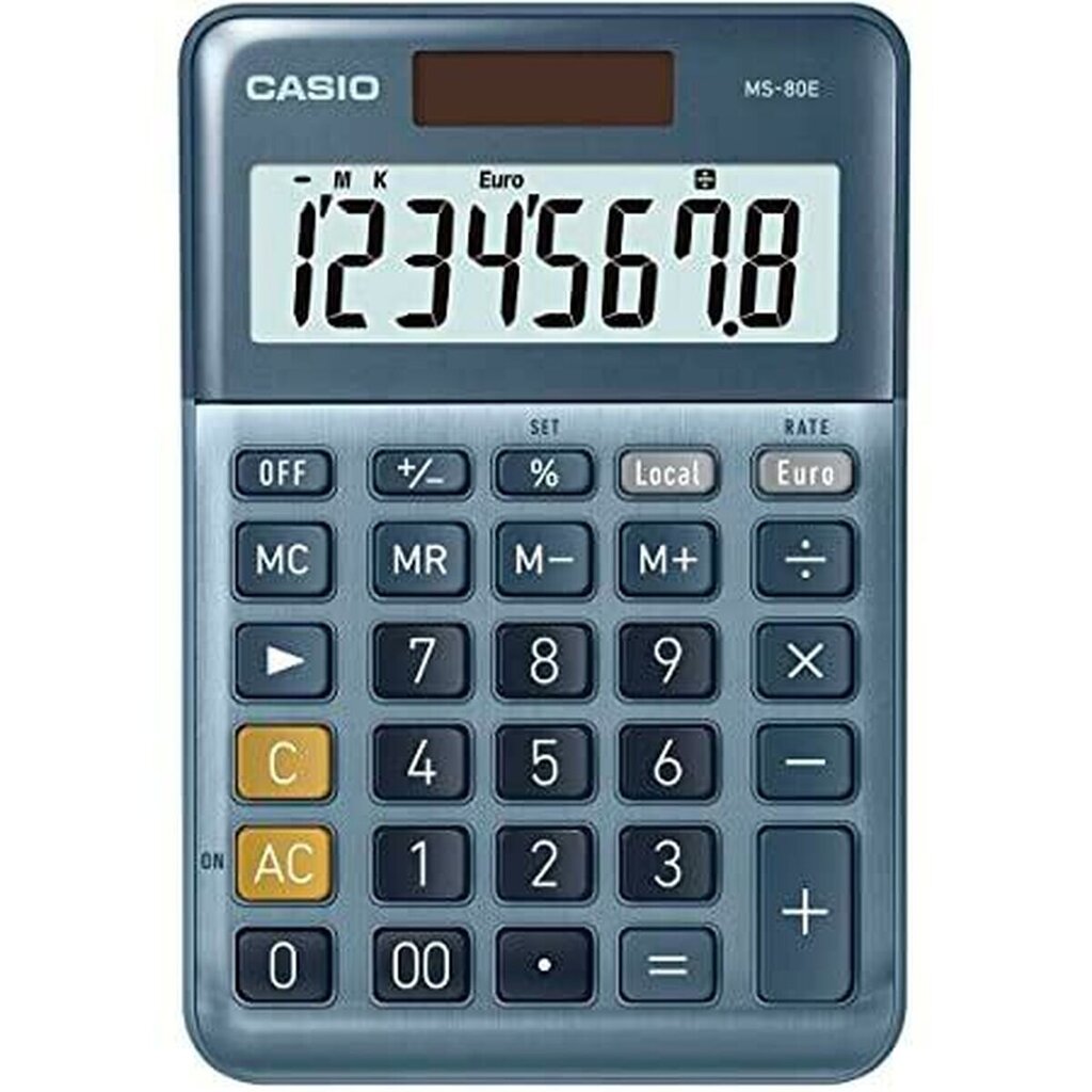 Kalkulaator Casio MS-80E Sinine (10 Ühikut) цена и информация | Kirjatarbed | kaup24.ee