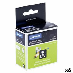 Рулон этикеток Dymo 13 x 25 mm Чёрный Белый 1000 Предметы (6 штук) цена и информация | Канцелярские товары | kaup24.ee